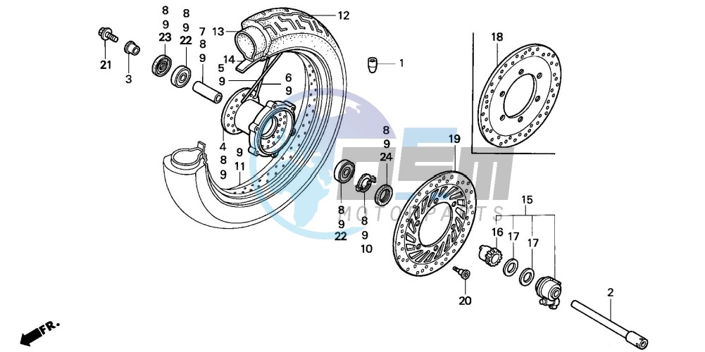 FRONT WHEEL (VT1100C2)