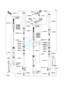 KX 250 T [KX250F] (TF) T6F drawing FRONT FORK