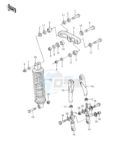 KX 80 C [KX80] (C1) [KX80] drawing REAR SUSPENSION_SHOCK ABSORBER