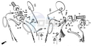 MT50S drawing HANDLE LEVER/CABLE/ SWITCH