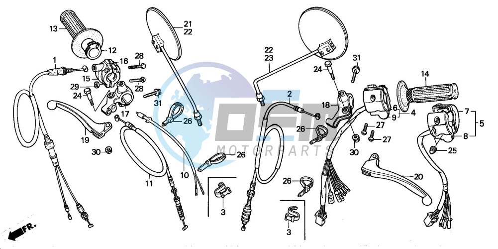 HANDLE LEVER/CABLE/ SWITCH