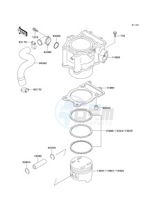 KVF 400 C [PRAIRIE 400 4X4] (C1-C4) [PRAIRIE 400 4X4] drawing CYLINDER_PISTON-- S- -