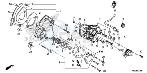 CB1100SAE CB1100 UK - (E) drawing LEFT REAR COVER