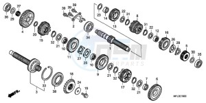 CBR1000RAA Europe Direct - (ED / ABS) drawing TRANSMISSION