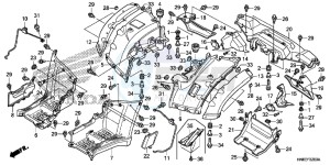 TRX680FAG Wave 110 - AFS110 UK - (E) drawing REAR FENDER