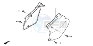 XR250R drawing SIDE COVER