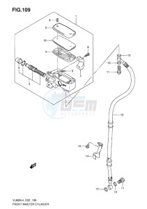 VL800 INTRUDER EU drawing FRONT MASTER CYLINDER