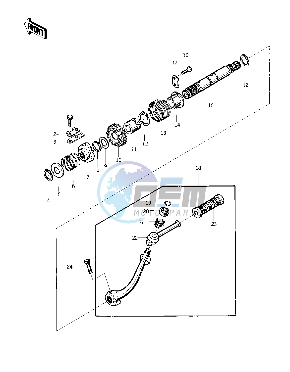 KICKSTARTER MECHANISM -- 76-77 S2_S3- -