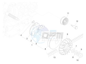 GTS 300 SUPER 4T 4V IE ABS E4 (EMEA) drawing Driving pulley