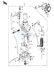 KDX 450 A [KDX450] (A1) [KDX450] drawing CARBURETOR