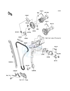 KFX450R KSF450BBF EU drawing Camshaft(s)/Tensioner