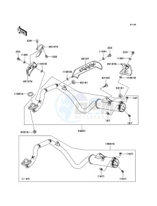 KLX110 KLX110A6F EU drawing Muffler(s)