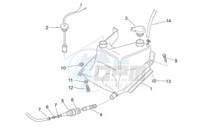 RS 125 Tuono drawing Oil tank