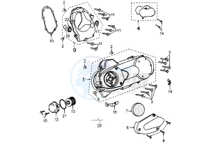 ELYSEO 125-150 - 125 cc drawing CRANKCASE COVER