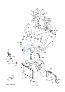 YP400RA XMAX 400 ABS (BL13) drawing RADIATOR & HOSE