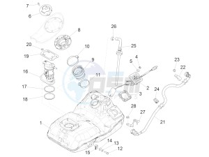 Medley 125 4T ie ABS (EMEA) drawing Fuel tank