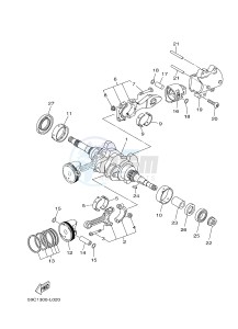 XP500A T-MAX T-MAX 500 (59CR) drawing CRANKSHAFT & PISTON