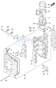 DF 250AP drawing Throttle Body