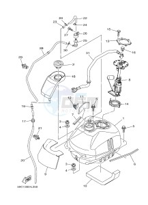 XP500A T-MAX T-MAX 500 (59CD) drawing FUEL TANK