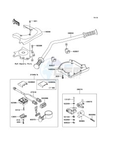 JET SKI 800 SX-R JS800A9F EU drawing Handlebar