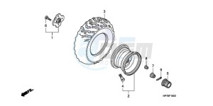 TRX420FPAA Australia - (U / PS) drawing REAR WHEEL