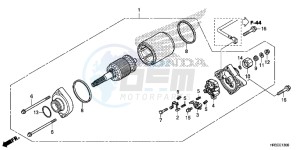 TRX420FA1F TRX420 Europe Direct - (ED) drawing STARTER MOTOR