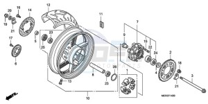 CBF600N9 Europe Direct - (ED) drawing REAR WHEEL