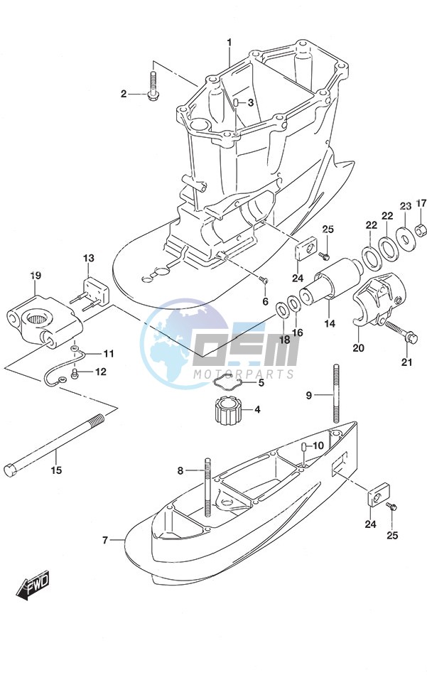 Drive Shaft Housing w/Transom (XX)