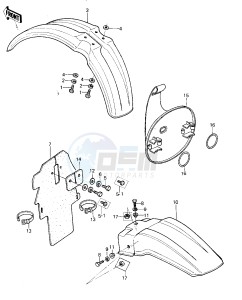 KX 125 A [KX125] (A6) [KX125] drawing NUMBER PLATE_FENDERS -- 80 A6- -