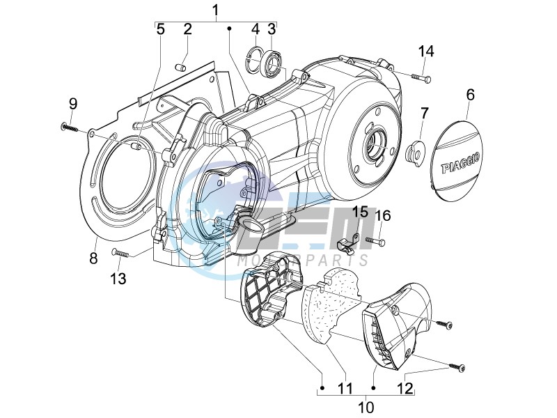 Crankcase cover - Crankcase cooling