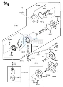 ZX 600 A [NINJA 600] (A3) [NINJA 600] drawing STARTER MOTOR_STARTER CLUTCH