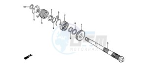 CRF70F drawing KICK STARTER SPINDLE