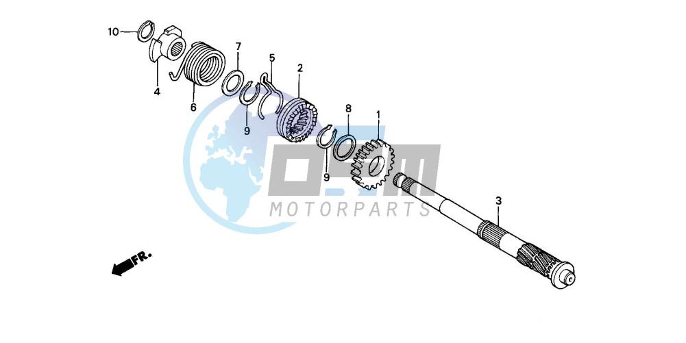 KICK STARTER SPINDLE