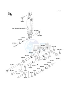 KLX300 A [KLX300R] (A10) A10 drawing REAR SUSPENSION