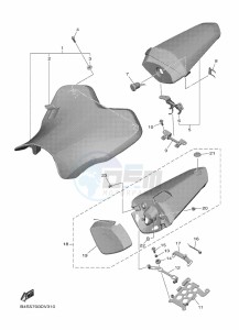 YZF1000D YZF-R1M (B4S6) drawing SEAT