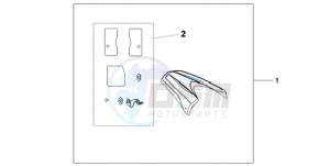 CB600F39 UK - (E / MKH ST) drawing REAR SEAT COWL QUASAR SILVER METALLIC