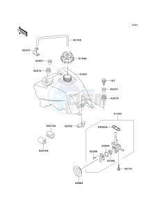 KSF 250 A [MOJAVE 250] (A15-A18) [MOJAVE 250] drawing FUEL TANK