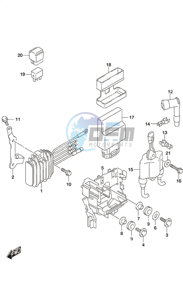 Rectifier/Ignition Coil Non-Remote Control