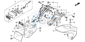 CBR1000RR drawing REAR FENDER (CBR1000RR6/7)