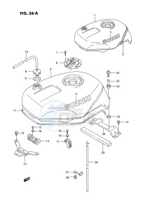 GSX-R750W (E2) drawing FUEL TANK (MODEL P)