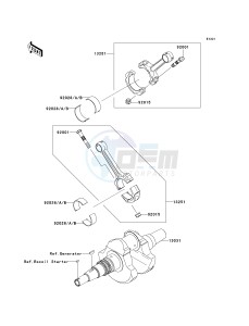 KVF 700 A [PRAIRIE 700 4X4] (A6F) A6F drawing CRANKSHAFT