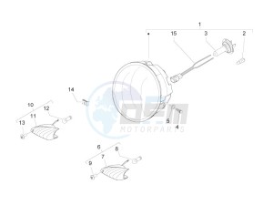 Beverly 300 ie Tourer (USA) USA drawing Head lamp - Turn signal lamps