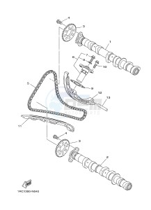 MT09 900 (1RCL 1RCM) drawing CAMSHAFT & CHAIN