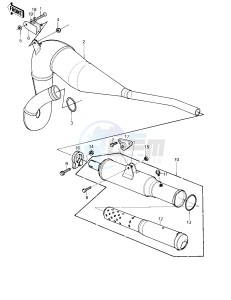 KDX 175 A [KDX175] (A1) [KDX175] drawing MUFFLER -- 80 A1- -