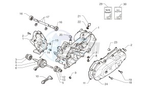 Ark LC Yellow-Black 50 drawing Crankcase - Crankshaft - Carter