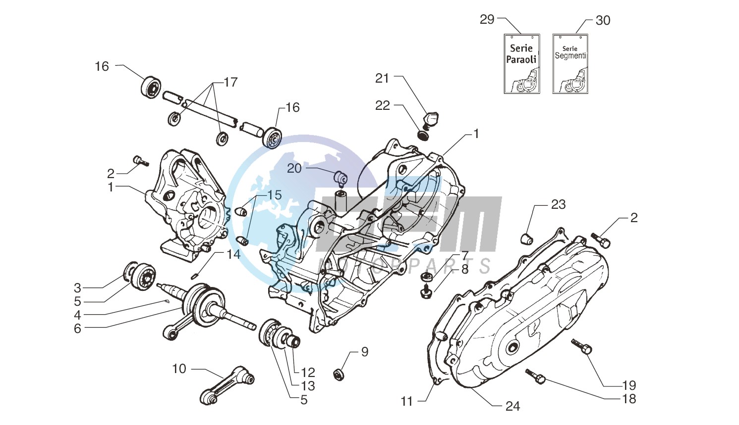 Crankcase - Crankshaft - Carter