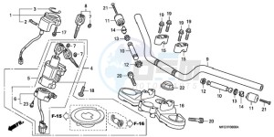 CB600FA9 Australia - (U / ABS) drawing HANDLE PIPE/TOP BRIDGE