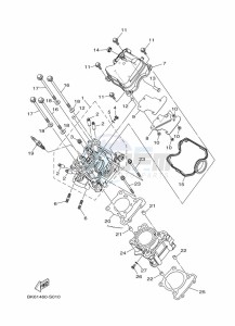 MT-125 MTN125-A (B6G2) drawing CYLINDER HEAD