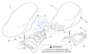 Scarabeo 50 2t (eng. Minarelli) drawing Seat - Carrier