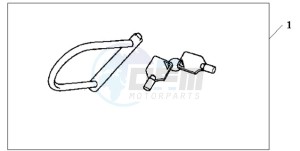 XL700VA9 UK - (E / ABS MKH SPC) drawing HONDA U-LOCK